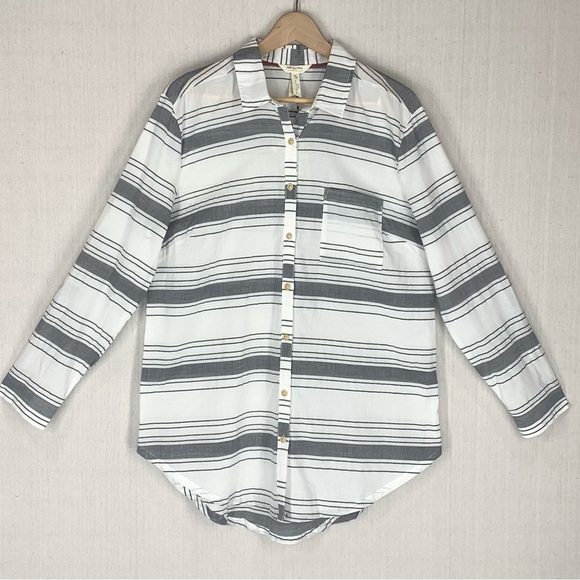 Matilda Jane+Joanna‎ Gaines~NWT~Long Sleeve Striped Button Down Tunic Top~Sz M - Picture 3 of 13